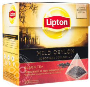 для рецепта Чай черный Lipton Mild Ceylon 20 пак