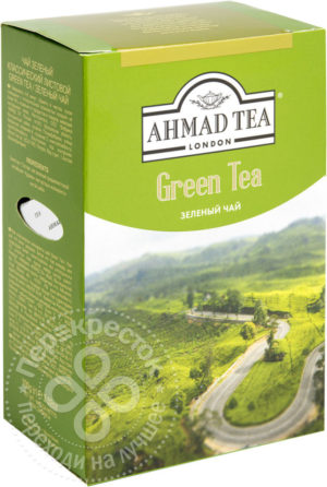 для рецепта Чай зеленый Ahmad Tea Green Tea байховый листовой 100г