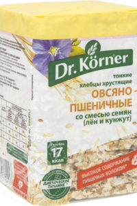 для рецепта Хлебцы Dr.Korner Овсяно-пшеничные со смесью семян льна и кунжута 100г