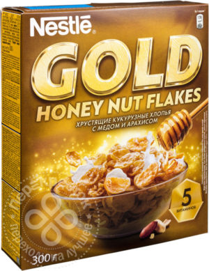 для рецепта Хлопья кукурузные Nestle Gold с медом и арахисом 300г