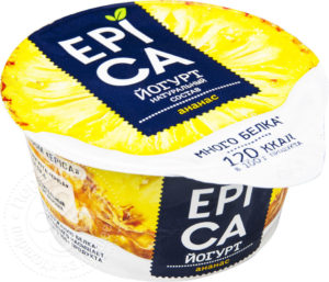 для рецепта Йогурт Epica с ананасом 4.8% 130г