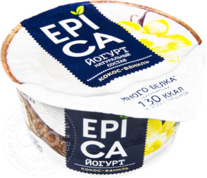 для рецепта Йогурт Epica с кокосом и ванилью 6.3% 130г