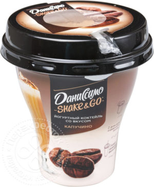 для рецепта Коктейль йогуртный Даниссимо Shake&Go Капучино 5.2% 260г