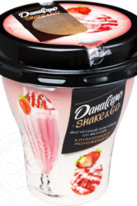 для рецепта Коктейль йогуртный Даниссимо Shake&Go Клубничное Мороженое 5.2% 260г