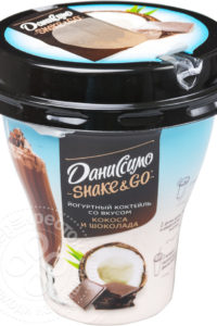 для рецепта Коктейль йогуртный Даниссимо Shake&Go Кокос и Шоколад 5.7% 260г