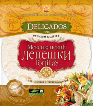 для рецепта Лепешки Delicados Тортильи мексиканские пшеничные 400г