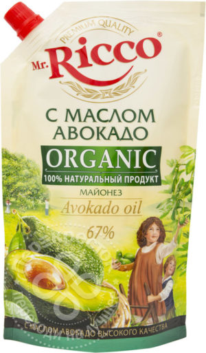 для рецепта Майонез Mr. Ricco Organic с маслом авокадо 47% 400мл