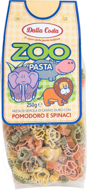 для рецепта Макароны Dalla Costa Zoo фигурные Томаты и шпинат 250г