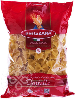 для рецепта Макароны Pasta ZARA №31 Farfalle 500г