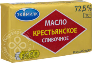 для рецепта Масло сладко-сливочное Экомилк Крестьянское 72.5% 180г