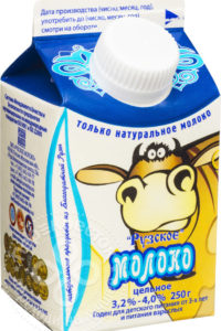 для рецепта Молоко Рузское цельное 3.2-4% 250мл