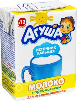 для рецепта Молоко детское Агуша с пребиотиками 2.5% 200мл