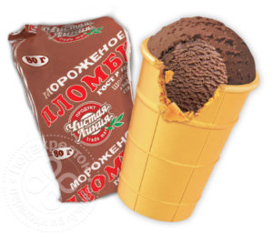 для рецепта Мороженое Чистая Линия Пломбир Шоколадный в вафельном стаканчике 12% 80г