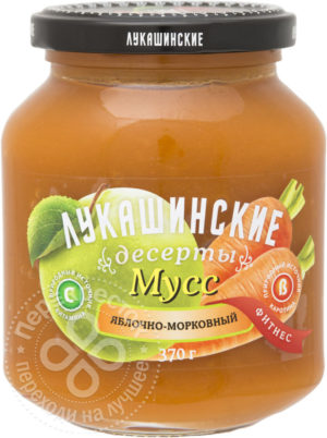 для рецепта Мусс Лукашинские десерты Яблочно-морковный 370г