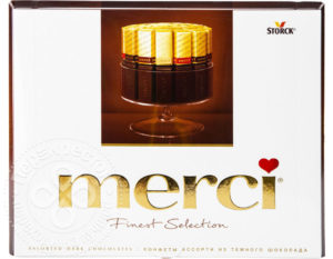 для рецепта Набор шоколадных конфет Merci Ассорти 4 вида из темного шоколада 250г
