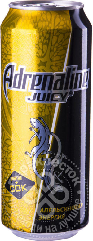 для рецепта Напиток Adrenaline Juicy энергетический Апельсиновая энергия 500мл