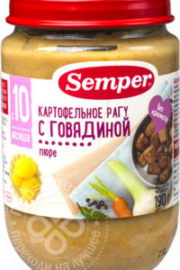 для рецепта Пюре Semper Картофельное рагу с говядиной 190г