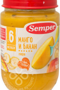для рецепта Пюре Semper Манго и банан  190г