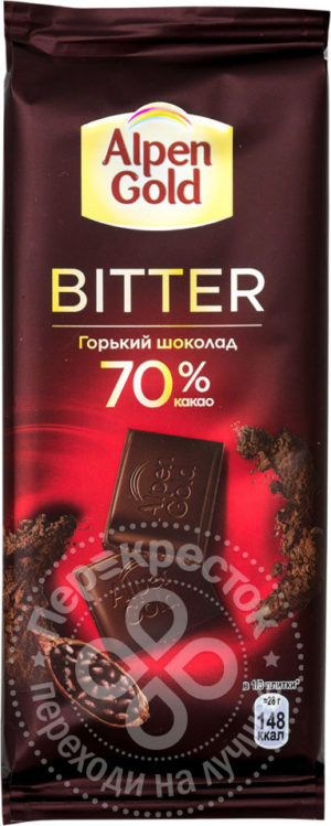 для рецепта Шоколад Alpen Gold Bitter горький 85г
