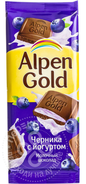 для рецепта Шоколад Alpen Gold Молочный Черника с йогуртом 90г