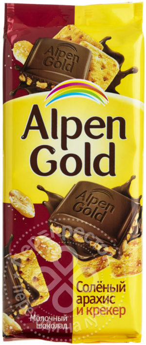 для рецепта Шоколад Alpen Gold Молочный Соленый арахис и крекер 90г