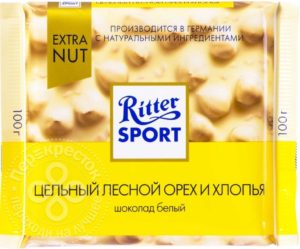 для рецепта Шоколад Ritter Sport Белый Цельный лесной орех и хлопья 100г