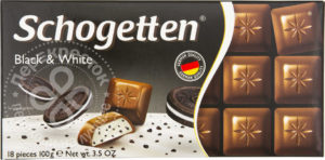 для рецепта Шоколад Schogetten Black & White Молочный с кусочками печенья 100г