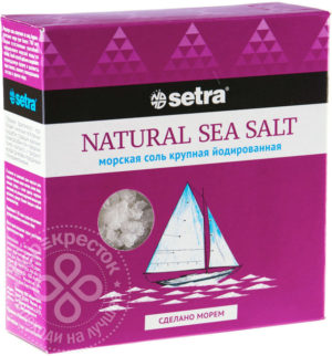 для рецепта Соль Setra Морская крупная йодированная 500г