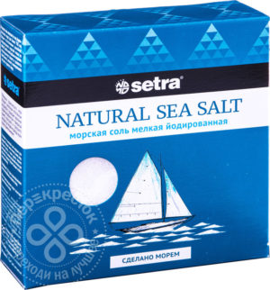 для рецепта Соль Setra Морская мелкая йодированная 500г