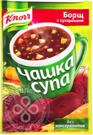 для рецепта Суп Knorr Чашка Супа Борщ с сухариками 14.8г