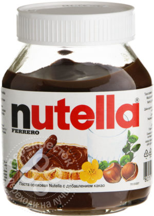 для рецепта Паста Nutella ореховая с добавлением какао 180г