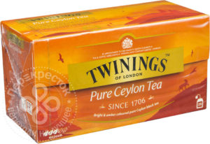 для рецепта Чай черный Twinings Pure Ceylon Tea 25 пак