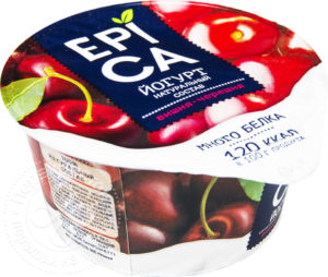 для рецепта Йогурт Epica с вишней и черешней 4.8% 130г