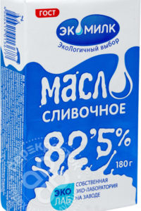 для рецепта Масло сладко-сливочное Экомилк 82.5% 180г