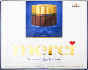для рецепта Набор шоколадных конфет Merci Ассорти 4 вида из молочного шоколада 250г