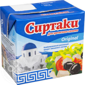 для рецепта Продукт рассольный Сиртаки Original для греческого салата 55% 500г