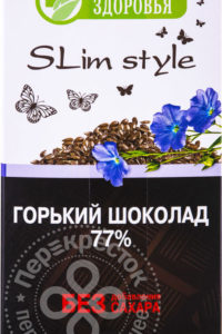 для рецепта Шоколад Лакомства для здоровья Slim style горький с семенами льна 77% 60г