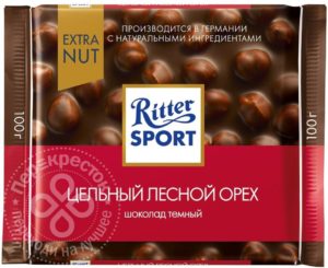 для рецепта Шоколад Ritter Sport Темный Цельный лесной орех 100г